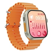 IW8 Ultra SmartWatch Men BT Call 49mm Series 8 Fitness Tracker Wireless Charging NFC Voice Real Screw Strap Woman Smart watch Orange