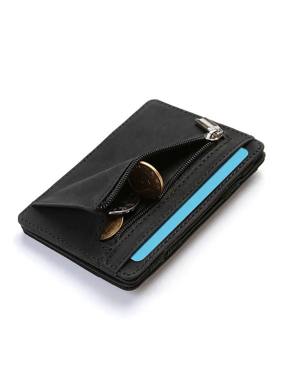 Multifunctional magic wallet with flap and zip coin purse - The sophisticated storage