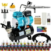 IWATA HP-C PLUS AIRBRUSH w/COMPRESSOR KIT Createx Paint