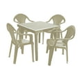 thumbnail image 1 of IWC 5-Piece Resin Rattan Outdoor Patio Dining Set, Taupe, 1 of 6
