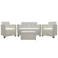 thumbnail image 1 of IWC Alamo 4-Piece Resin Rattan Outdoor Loveseat Conversation Set, Taupe, 1 of 9