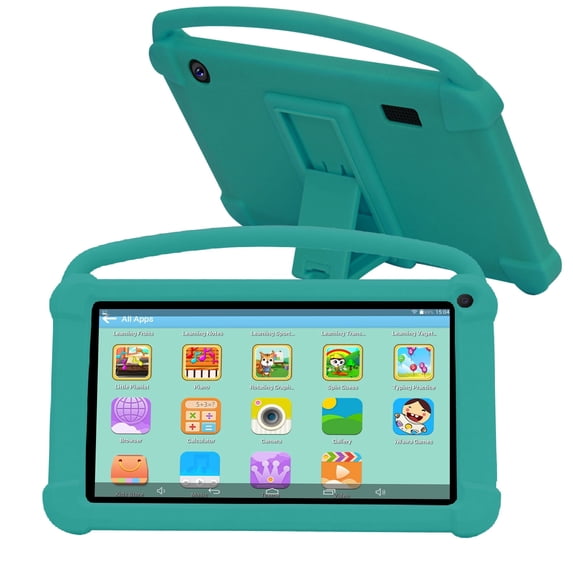 IWEGGO 7" 1024*600 Android 12 Kids Tablet Parental Controls, 32GB, 1.6GHz Quad-Core, Green