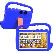 IWEGGO 7 in 1024 x 600 Child Tablet, 32GB, Android 12, Wi-Fi, Blue with Case
