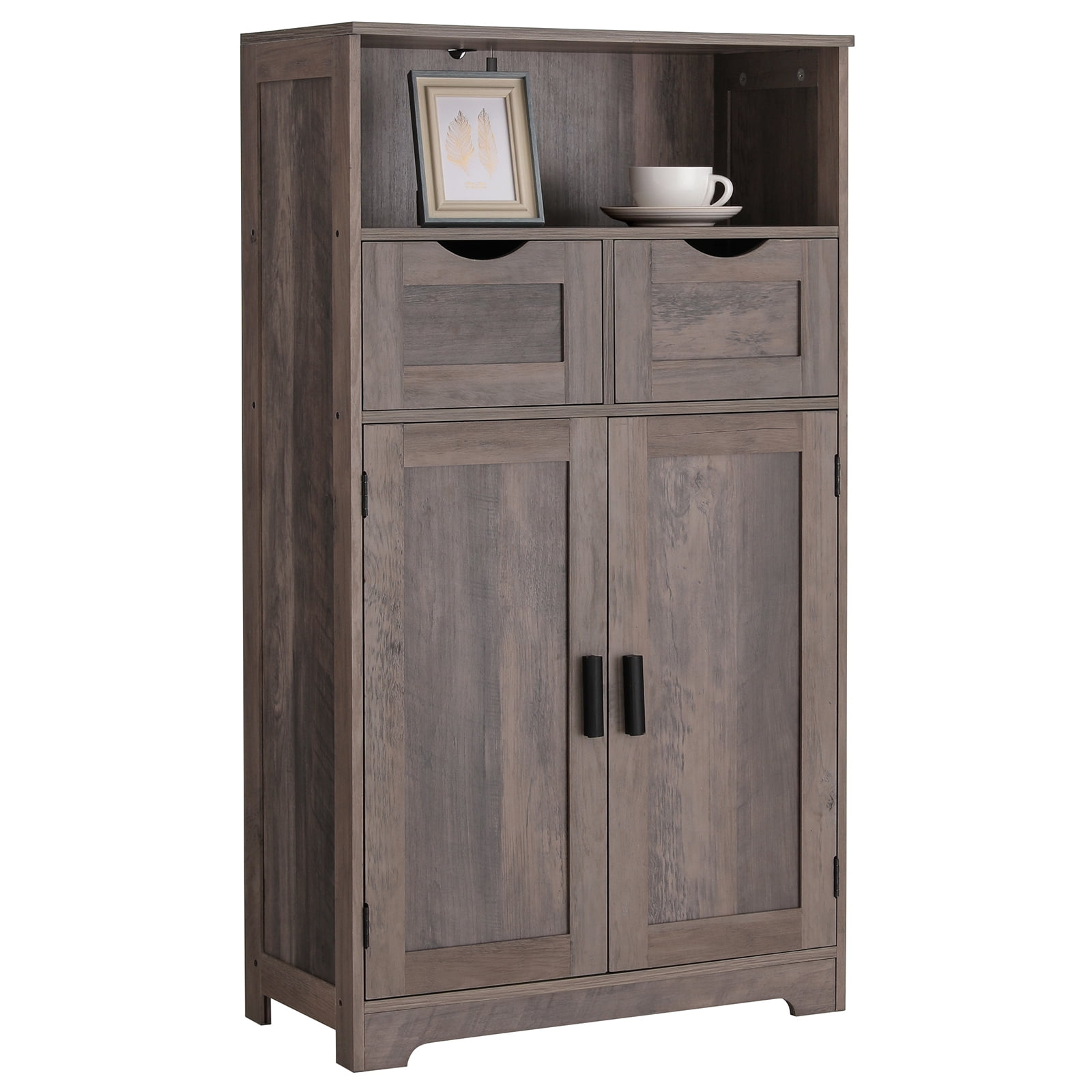 IWELL Large Storage Bathroom with 2 Drawers & 2 Shelf