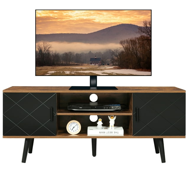 IWELL TV Stand for 55 inch TV, Entertainment Center with Storage