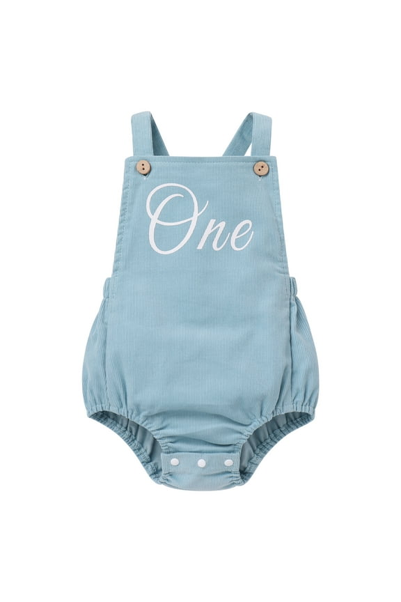 Baby Romper Wild One Birthday Outfit Diaper Cake for Toddler Girl Sleeveless Bubble Overalls Photoshoot Outfits 0-2T