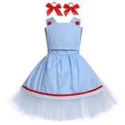 IWEMEK Dresses for Girl Mesh Tutu Dress Cute Beauty Baby Clothing Dressy Plaid Tulle Outfit Toddler Girls 0.5-12Y