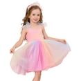 thumbnail image 1 of IWEMEK Girl Dresses Bow Knot Shiny Birthday Party Dress Rainbow Tulle Sequin Sleeveless Dress for Baby Girls 18-24M, 1 of 7