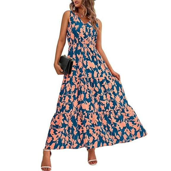 IWEMEK Women's Dress Plus Size Wrap Cake Dresses Bohemian Chic Sundress Comfy V-Neck Going Out Y2K Fashion Clothes 2025
