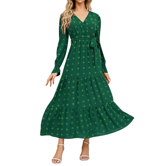 IWEMEK Womens Fall Dress Pompom Semi Formal Wedding Guest Dresses A-Line Cozy Soft Vacation Boho Going Out Clothing 2025