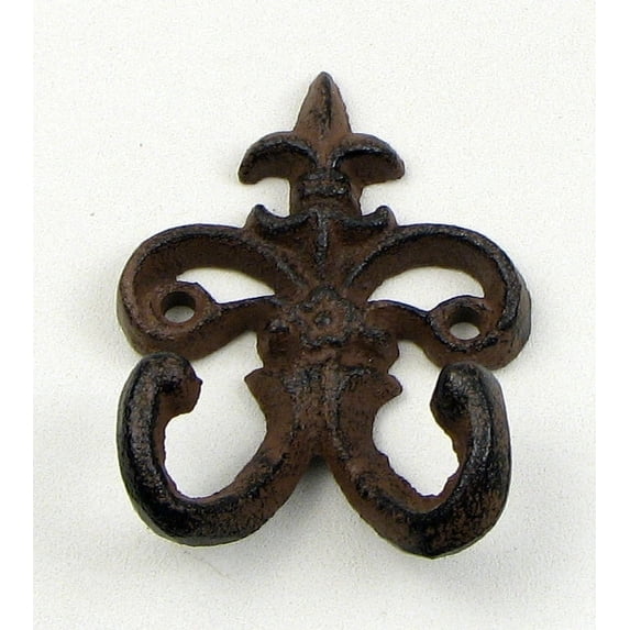 IWGAC Fleur De Lis Cast Iron Wall Double Hook