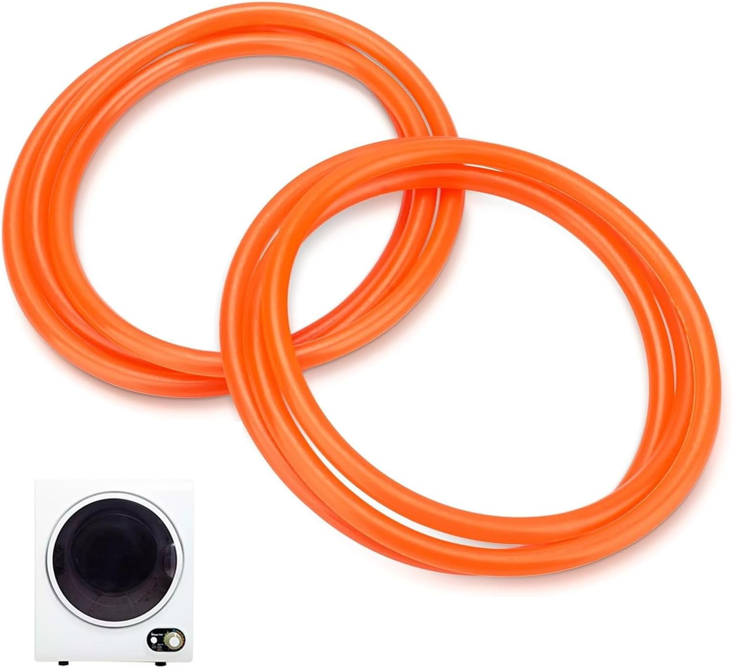 IWIWE Portable Compact Dryer Blower Fan Belt Replacement for Magic Chef MCSDRY1S 2.6 cu.ft Parts（2Pack）