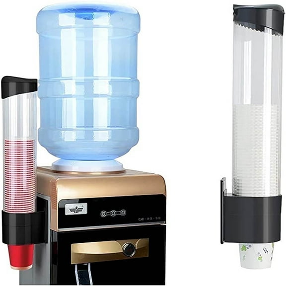 IWNTWY Paper Cup Dispenser, Wall Mount Pull Type Cup Holder, Water Cooler Cup Dispenser Fits 7oz - 12oz Cups