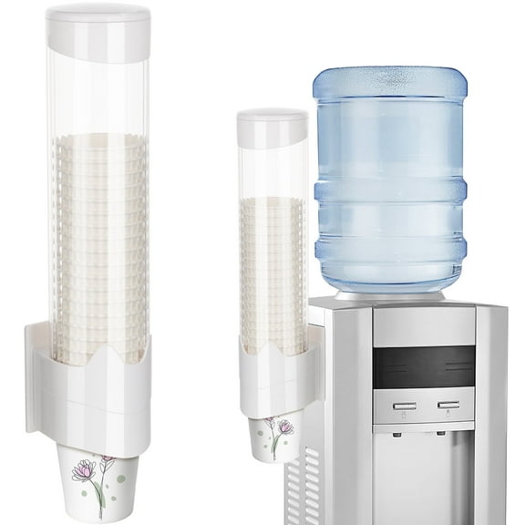 IWNTWY Large Cup Dispenser, Pull Type Wall Mount Disposable Paper Cup Holder for Water Cooler Fit 7 oz-12 oz Cups
