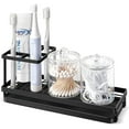 thumbnail image 1 of IWNTWY Toothbrush Holder for Countertop with Drainage - 4 Slots Bathroom Organizer for Electric Toothbrush, Toothpaste, Mouthwash - Black, 1 of 7