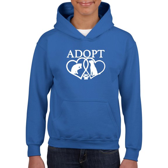 IWPF - Big Boys Hoodies and Sweatshirts - Adopt Animal Rescue