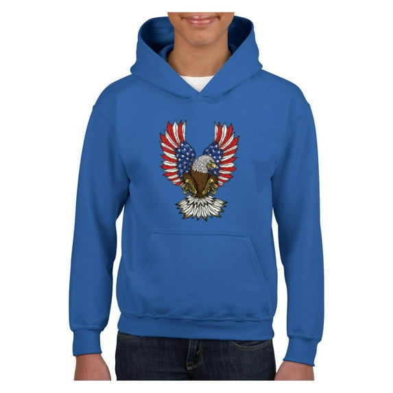 IWPF - Big Boys Hoodies and Sweatshirts - American Flag 4th of July