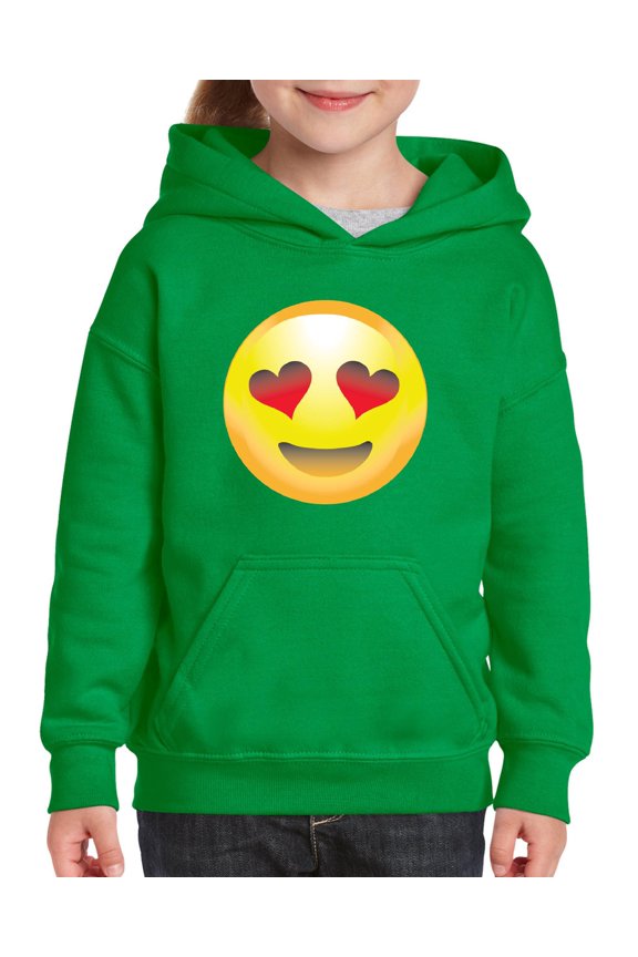 - Big Boys Hoodies and Sweatshirts - Emoji Heart-Shaped Eyes