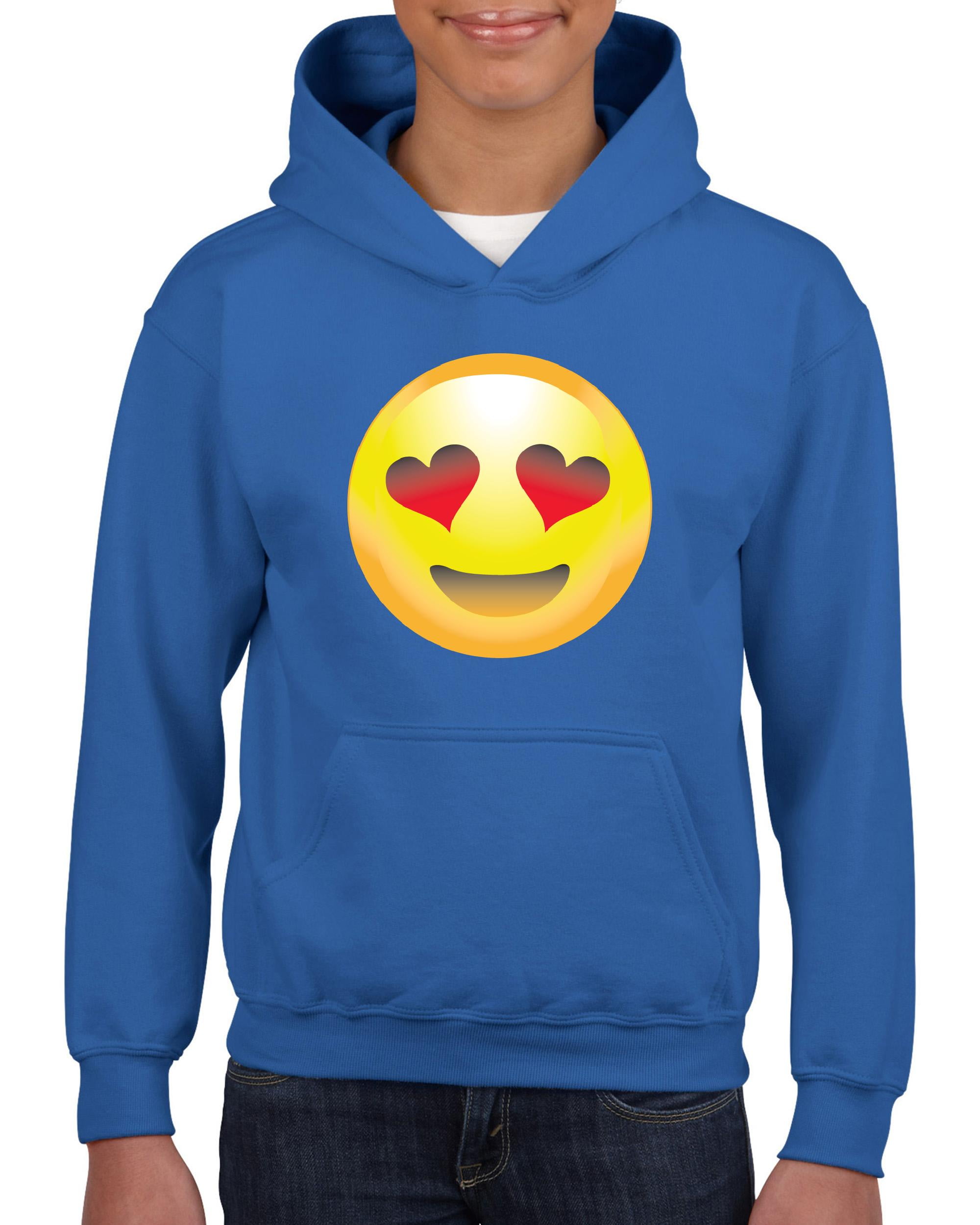 IWPF Big Boys Hoodies and Sweatshirts Emoji HeartShaped Eyes