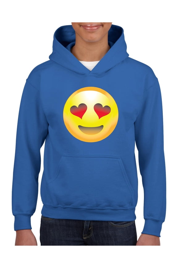 - Big Boys Hoodies and Sweatshirts - Emoji Heart-Shaped Eyes