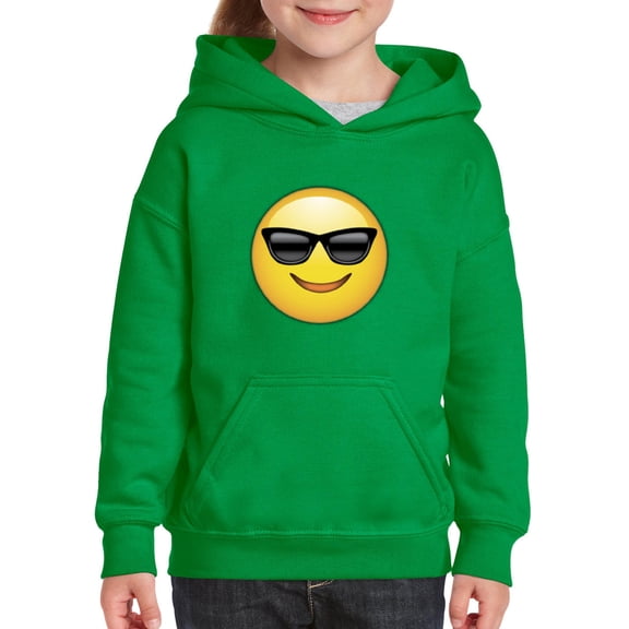 IWPF - Big Boys Hoodies and Sweatshirts - Emoji with Sunglasses