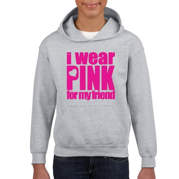 IWPF - Big Boys Hoodies and Sweatshirts, up to Big Boys Size 24 - I Wear Pink For My Friend