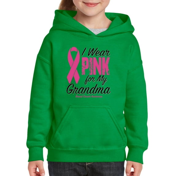 IWPF - Big Boys Hoodies and Sweatshirts, up to Big Boys Size 24 - I Wear Pink For My Grandma