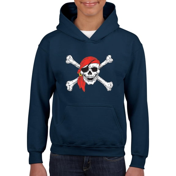 IWPF - Big Boys Hoodies and Sweatshirts - Jolly Roger Skull & Crossbones