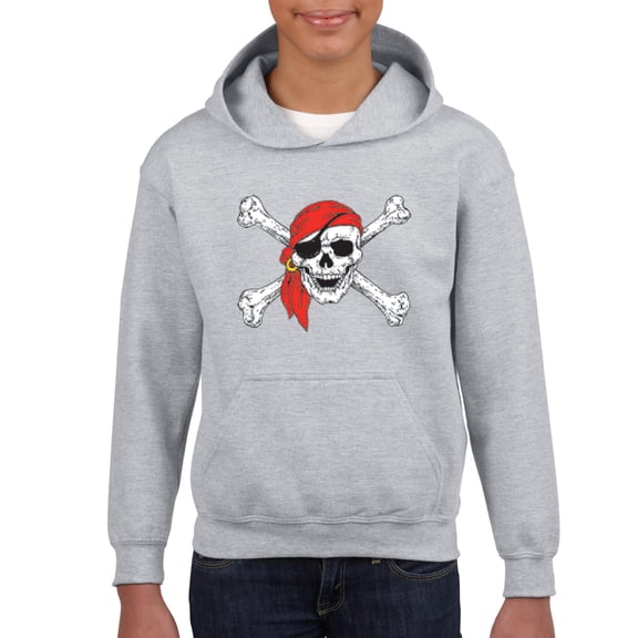 IWPF - Big Boys Hoodies and Sweatshirts - Jolly Roger Skull & Crossbones