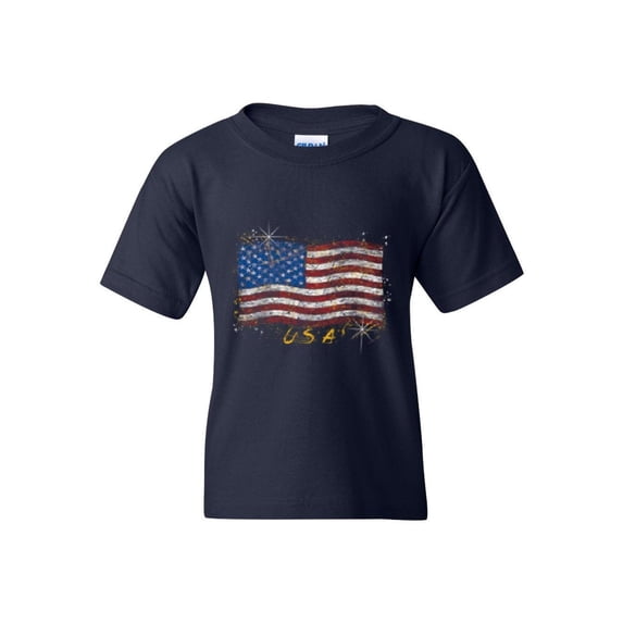 IWPF - Big Boys T-Shirts and Tank Tops - American Flag USA in Gold