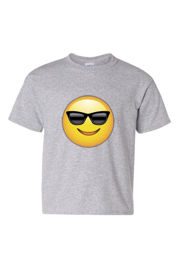 - Big Boys T-Shirts and Tank Tops - Emoji with Sunglasses
