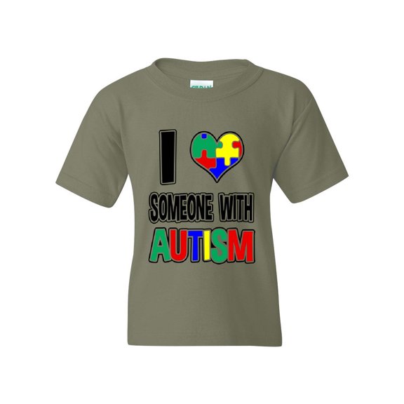Artix - Big Boys T-Shirts and Tank Tops - I Love Someone With Autism