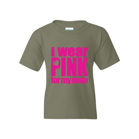 IWPF - Big Boys T-Shirts and Tank Tops, up to Big Boys Size 24 - I Wear Pink For My Mom
