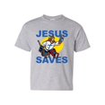 thumbnail image 1 of IWPF - Big Boys T-Shirts and Tank Tops, up to Big Boys Size 24 - Jesus Saves Hockey Goalie, 1 of 5