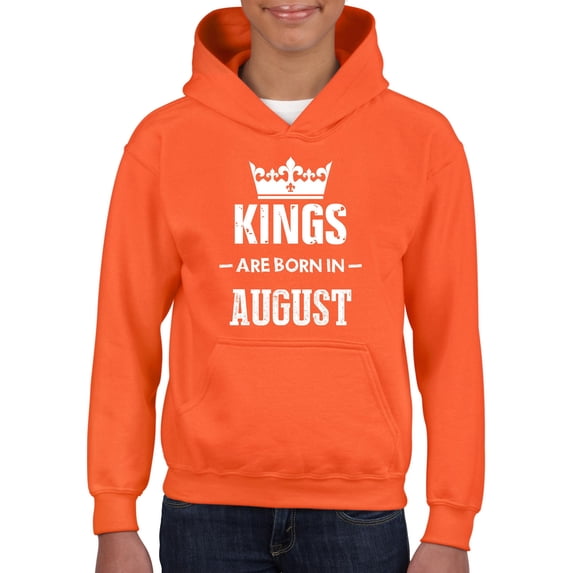 IWPF - Big Girls Hoodies and Sweatshirts - Birthday Gift Kings Are Born In August