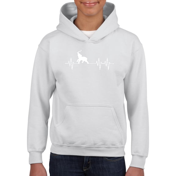 IWPF - Big Girls Hoodies and Sweatshirts - Elephant Heartbeat
