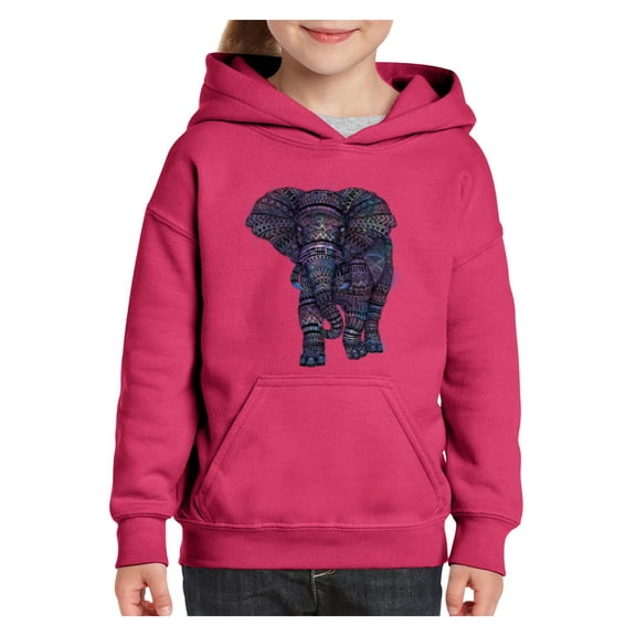 IWPF - Big Girls Hoodies and Sweatshirts - Elephant