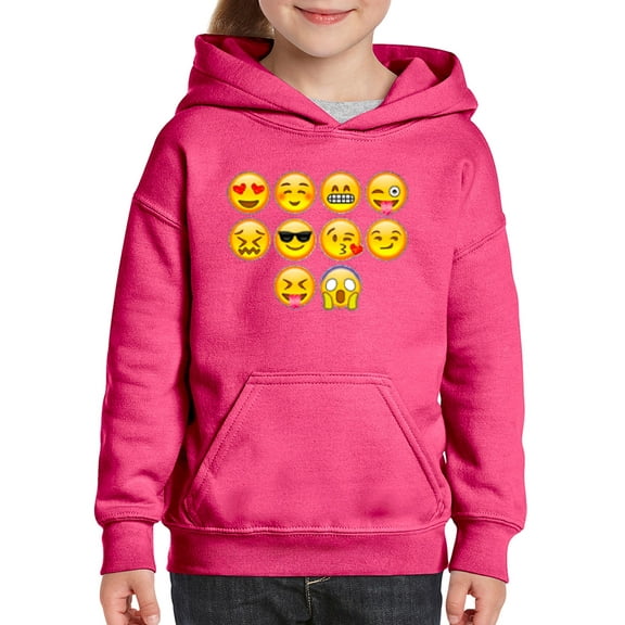 IWPF - Big Girls Hoodies and Sweatshirts - Emoji Entourage