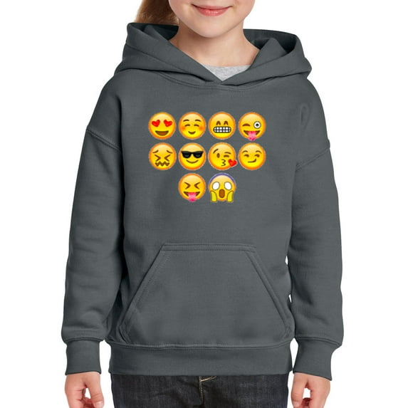 IWPF - Big Girls Hoodies and Sweatshirts - Emoji Entourage