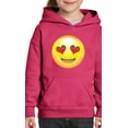 thumbnail image 1 of IWPF - Big Girls Hoodies and Sweatshirts - Emoji Heart-Shaped Eyes, 1 of 5