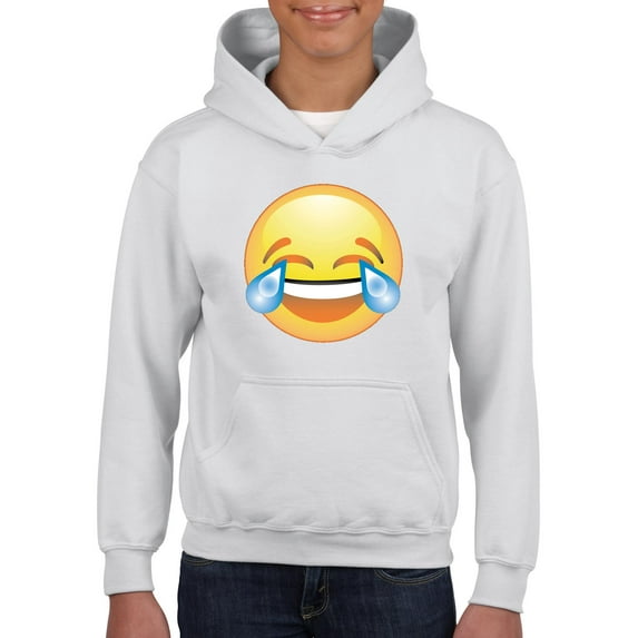 IWPF - Big Girls Hoodies and Sweatshirts - Emoji Laughing Tears
