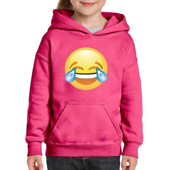 IWPF - Big Girls Hoodies and Sweatshirts - Emoji Laughing Tears