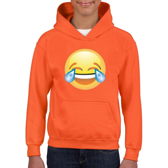 IWPF - Big Girls Hoodies and Sweatshirts - Emoji Laughing Tears