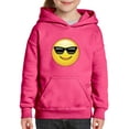 thumbnail image 1 of IWPF - Big Girls Hoodies and Sweatshirts - Emoji with Sunglasses, 1 of 5