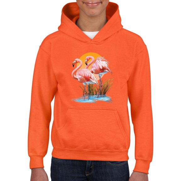 IWPF - Big Girls Hoodies and Sweatshirts - Flamingo