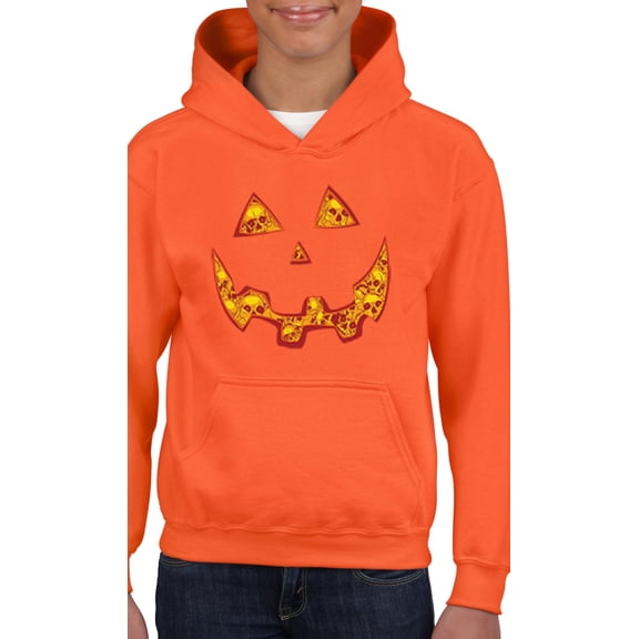 IWPF - Big Girls Hoodies and Sweatshirts - Halloween Costume Pumpkin Face