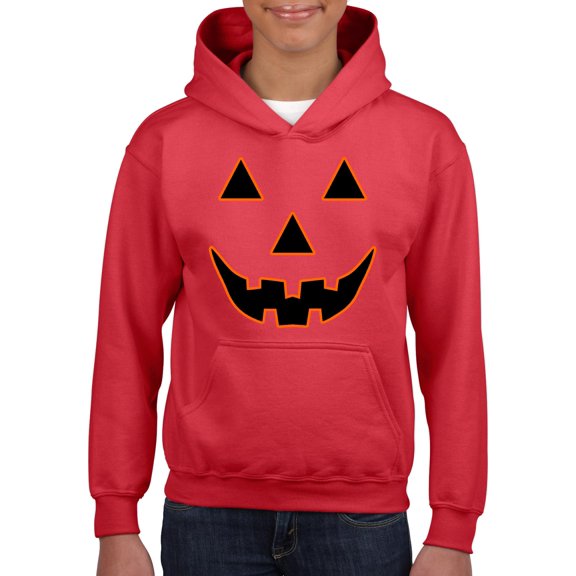 IWPF - Big Girls Hoodies and Sweatshirts - Halloween Costume Pumpkin Face