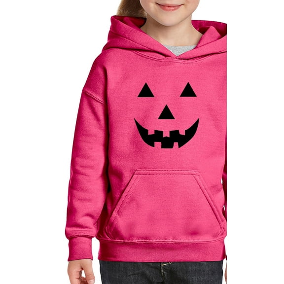 IWPF - Big Girls Hoodies and Sweatshirts - Halloween Costume Pumpkin Face