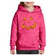 thumbnail image 1 of IWPF - Big Girls Hoodies and Sweatshirts - Halloween Costume Pumpkin Face, 1 of 5