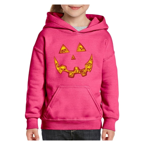 IWPF - Big Girls Hoodies and Sweatshirts - Halloween Costume Pumpkin Face